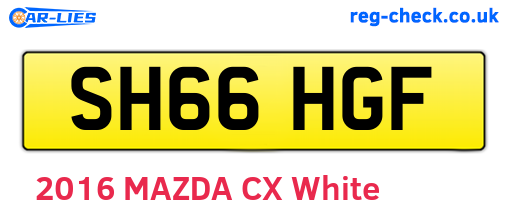 SH66HGF are the vehicle registration plates.