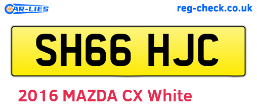 SH66HJC are the vehicle registration plates.