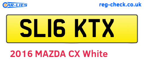 SL16KTX are the vehicle registration plates.