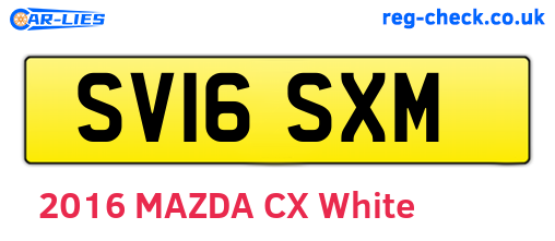 SV16SXM are the vehicle registration plates.