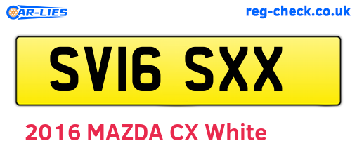 SV16SXX are the vehicle registration plates.