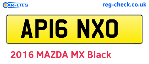 AP16NXO are the vehicle registration plates.