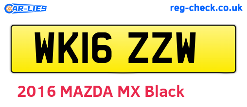 WK16ZZW are the vehicle registration plates.