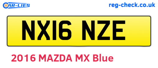 NX16NZE are the vehicle registration plates.