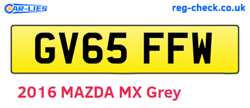 GV65FFW are the vehicle registration plates.