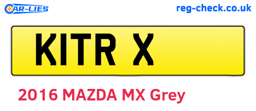 K1TRX are the vehicle registration plates.