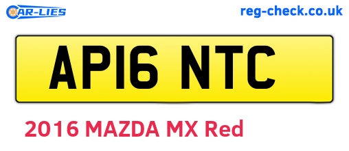 AP16NTC are the vehicle registration plates.