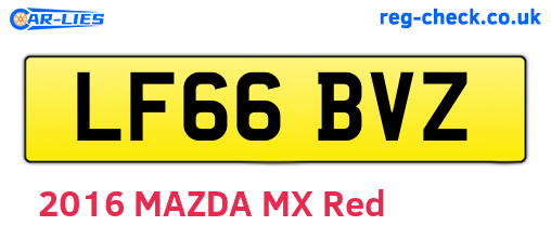 LF66BVZ are the vehicle registration plates.
