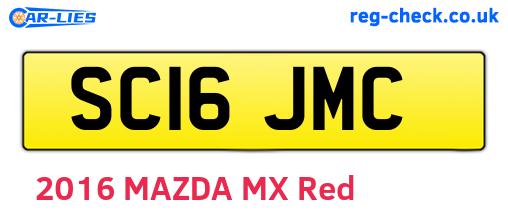 SC16JMC are the vehicle registration plates.