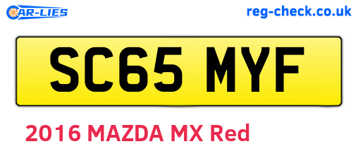 SC65MYF are the vehicle registration plates.