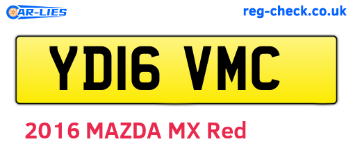 YD16VMC are the vehicle registration plates.