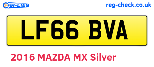 LF66BVA are the vehicle registration plates.