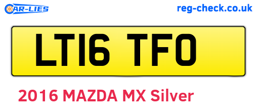 LT16TFO are the vehicle registration plates.