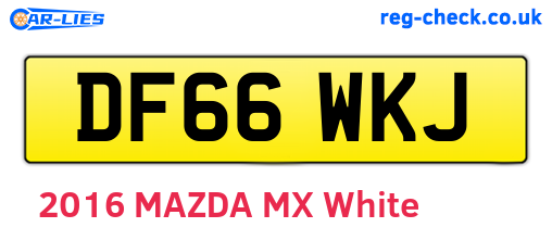 DF66WKJ are the vehicle registration plates.