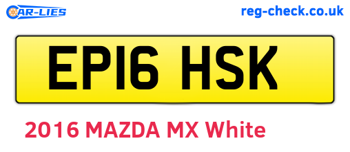 EP16HSK are the vehicle registration plates.