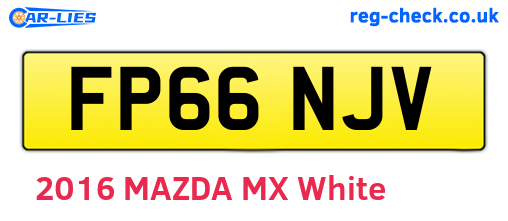 FP66NJV are the vehicle registration plates.