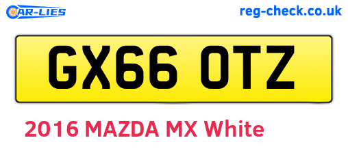 GX66OTZ are the vehicle registration plates.