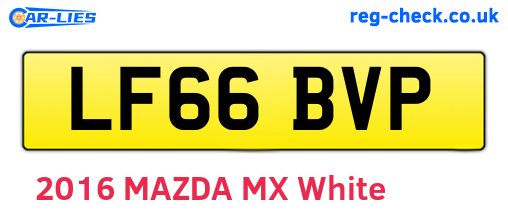 LF66BVP are the vehicle registration plates.