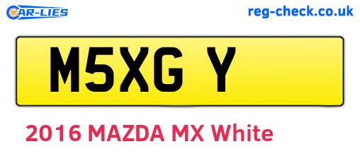 M5XGY are the vehicle registration plates.