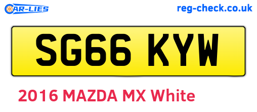 SG66KYW are the vehicle registration plates.