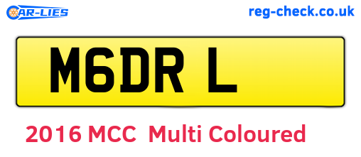 M6DRL are the vehicle registration plates.