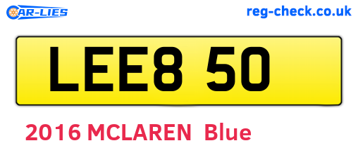LEE850 are the vehicle registration plates.