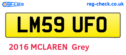 LM59UFO are the vehicle registration plates.