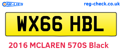 WX66HBL are the vehicle registration plates.