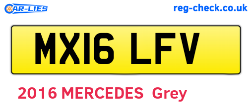 MX16LFV are the vehicle registration plates.