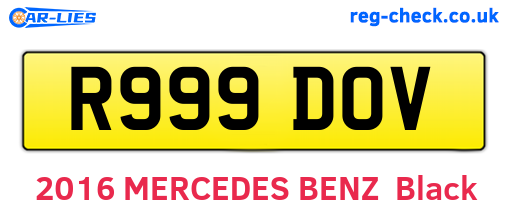 R999DOV are the vehicle registration plates.
