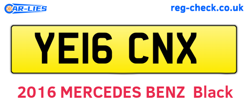 YE16CNX are the vehicle registration plates.