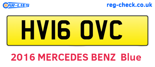 HV16OVC are the vehicle registration plates.
