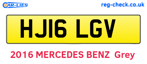 HJ16LGV are the vehicle registration plates.
