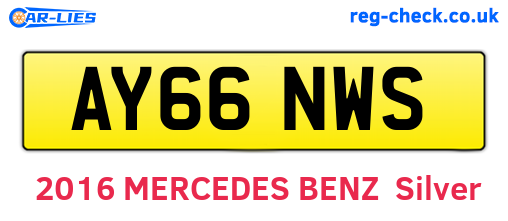 AY66NWS are the vehicle registration plates.