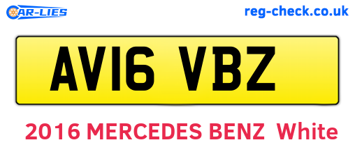 AV16VBZ are the vehicle registration plates.