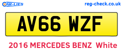 AV66WZF are the vehicle registration plates.