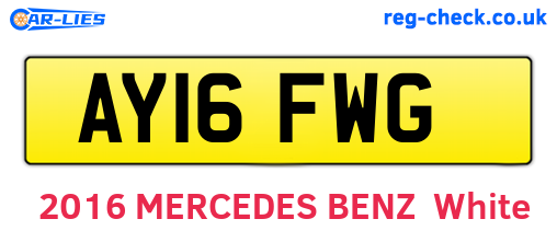 AY16FWG are the vehicle registration plates.