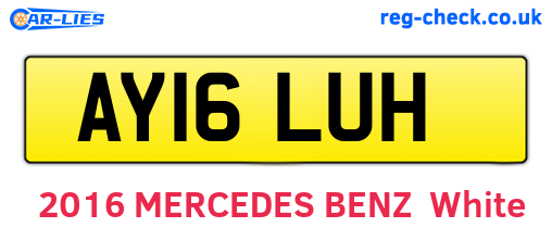 AY16LUH are the vehicle registration plates.