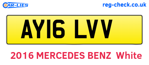 AY16LVV are the vehicle registration plates.