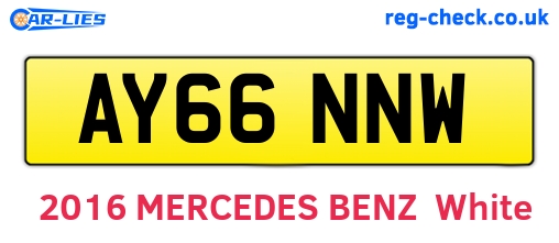 AY66NNW are the vehicle registration plates.