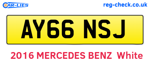 AY66NSJ are the vehicle registration plates.