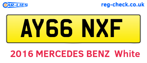 AY66NXF are the vehicle registration plates.