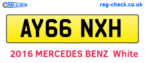 AY66NXH are the vehicle registration plates.