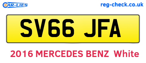 SV66JFA are the vehicle registration plates.