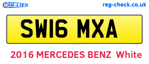 SW16MXA are the vehicle registration plates.