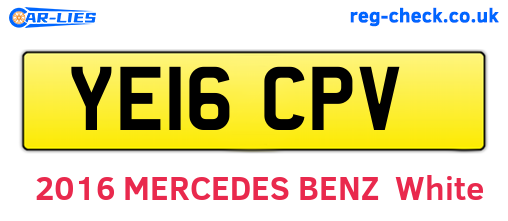 YE16CPV are the vehicle registration plates.