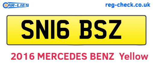 SN16BSZ are the vehicle registration plates.