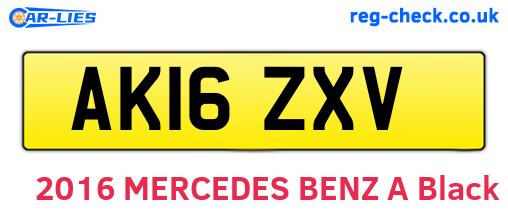AK16ZXV are the vehicle registration plates.