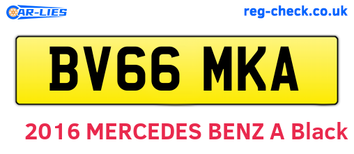 BV66MKA are the vehicle registration plates.