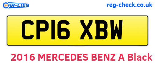 CP16XBW are the vehicle registration plates.